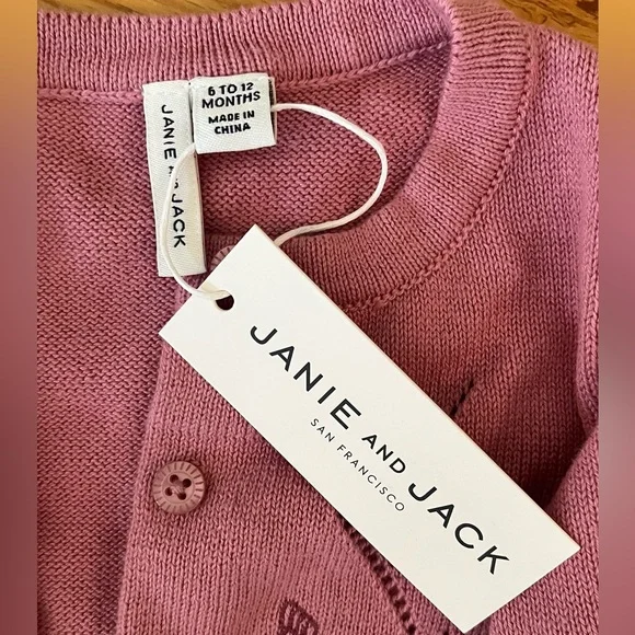 Janie and Jack Rose Cardigan with Embroidery - Picture 2 of 2